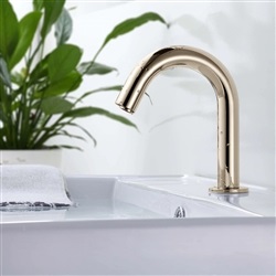 Brio Commercial Brushed Nickle Touchless Volume Automatic Sensor Hands Free Faucet